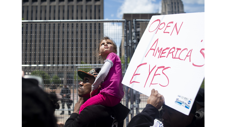 KKK-Affiliated Group Holds Rally In Dayton, Ohio Prompting Counter-Protests