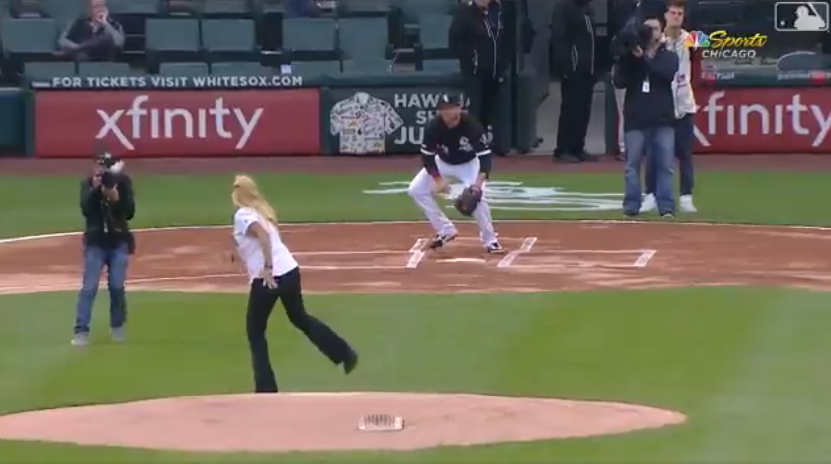 Watch the Worst Ceremonial First Pitch in History iHeart