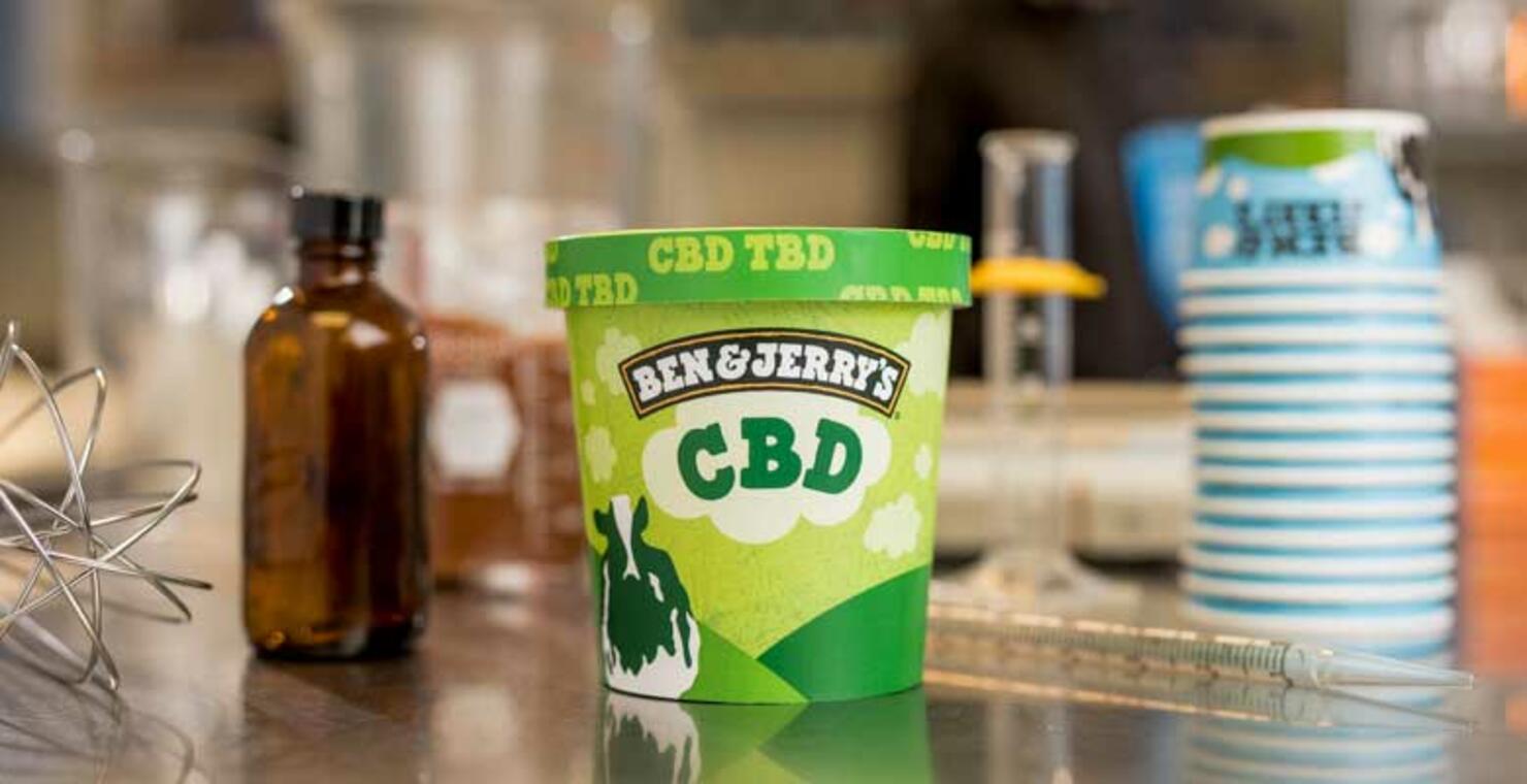 BEn and Jerry's CBD infused ice cream