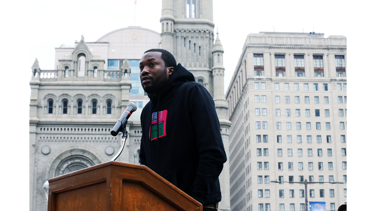 Meek Mill & Michael Rubin Speak In Philadelphia