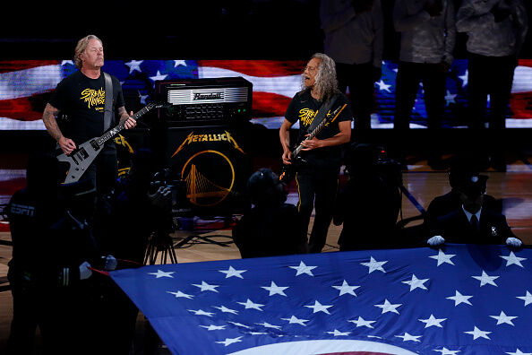 Metallica rocked the National Anthem at the NBA Finals.