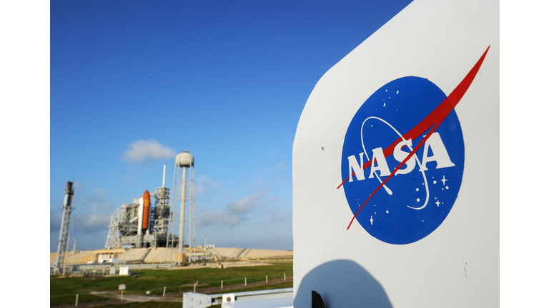 The NASA logo on a protective box for a