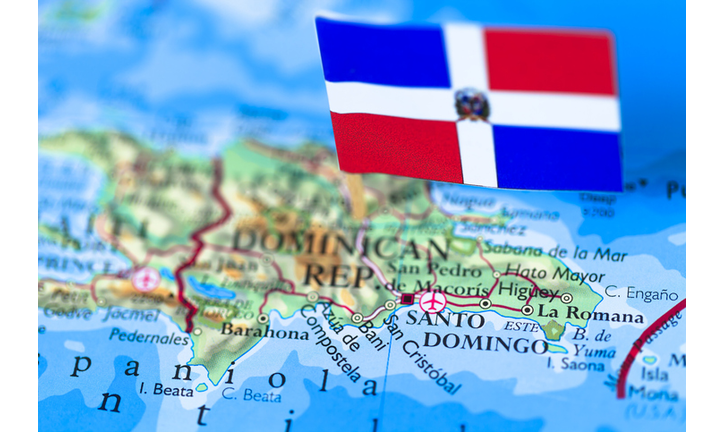 Map and Flag of Dominican Republic