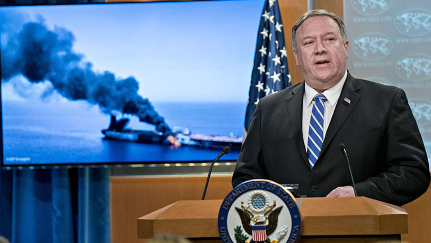 Secretary Of State Pompeo Says Iran Responsible For Attack On Two Oil Tankers
