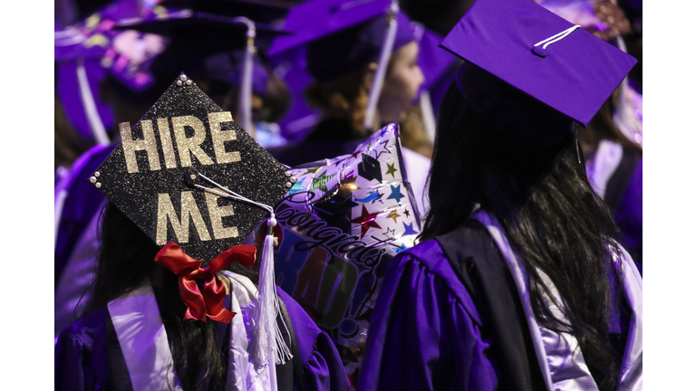 Hillary Clinton Delivers Commencement Address For Hunter College Graduates At Madison Square Gardens