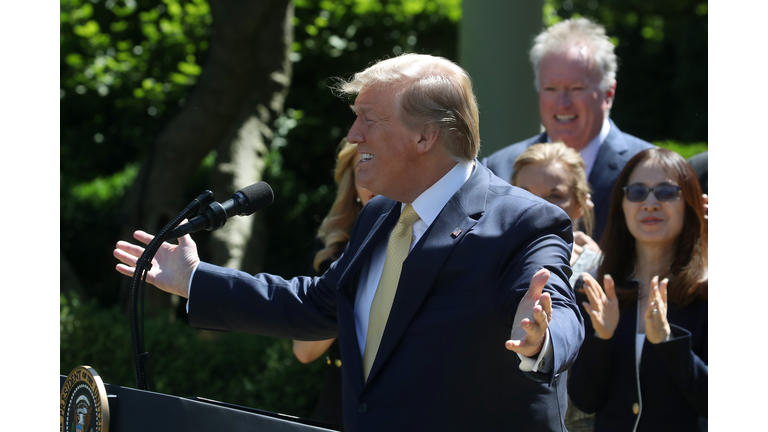 President Donald Trump Delivers Remarks In The Rose Garden On Expanding Health  Coverage Options For Small Businesses