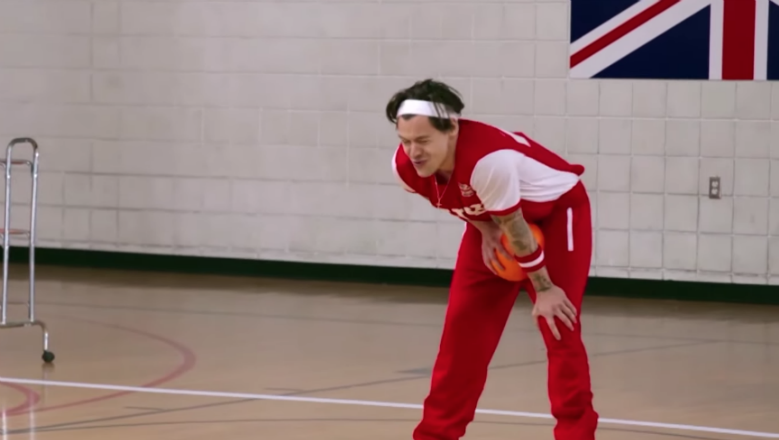 Harry Styles Gets Hit In Groin By A Dodgeball Thrown By Michelle Obama - Thumbnail Image