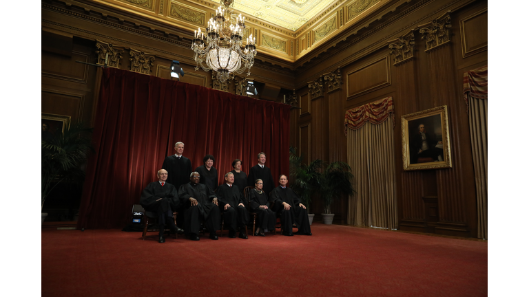 U.S. Supreme Court Justices Pose For Official Group Portrait