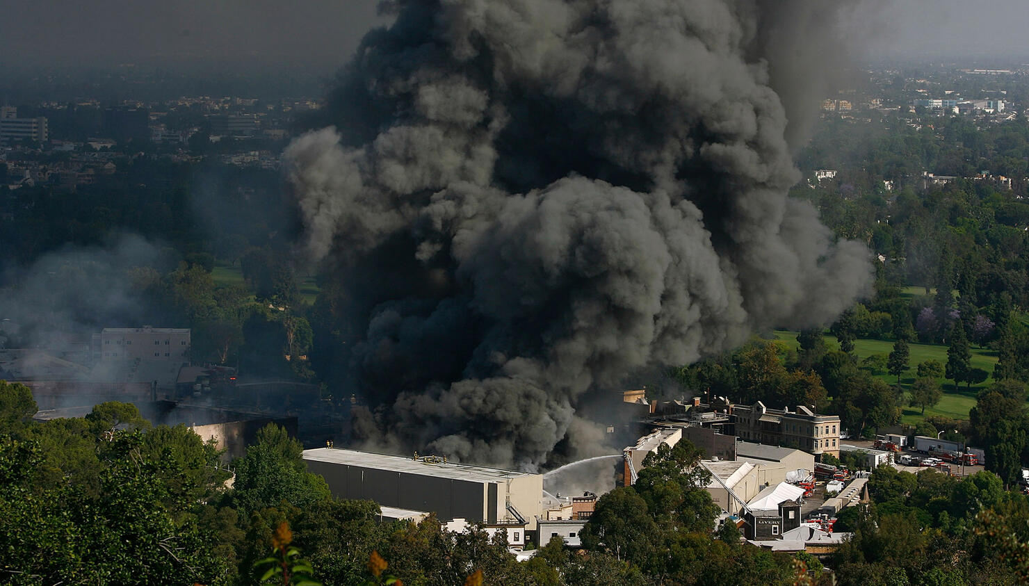 Firefighters Battle Blaze At Universal Studios