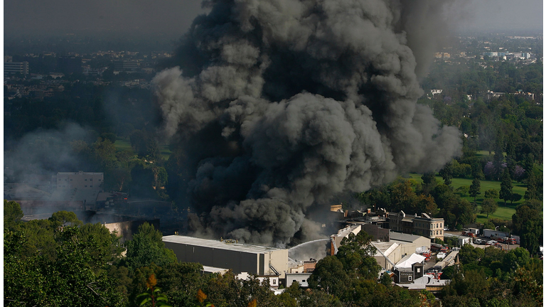 Firefighters Battle Blaze At Universal Studios