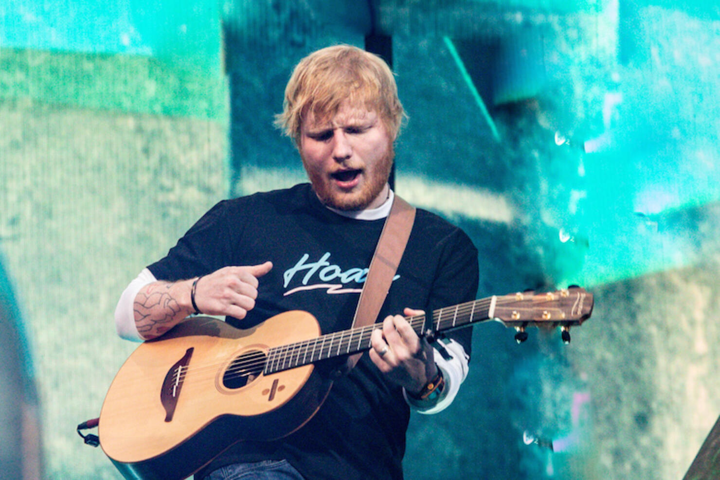 Ed Sheeran Concert At Wanda Metropolitano In Madrid