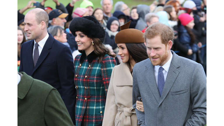 Members Of The Royal Family Attend St Mary Magdalene Church In Sandringham