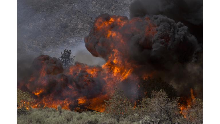 Blue Cut Fire Rages Through 30,000 Acres In Southern California