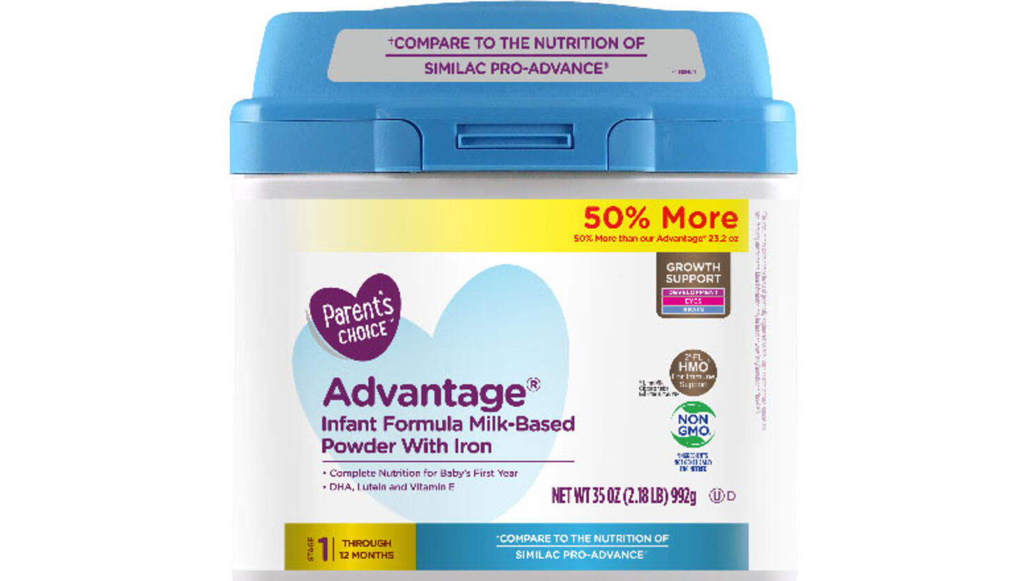 Parent's Choice Advantage Infant Formula Milk-Based Powder with Iron