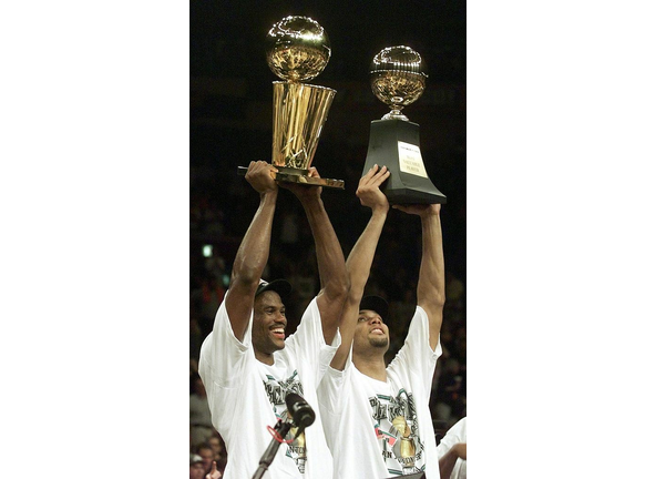 David Robinson and Tim Duncan