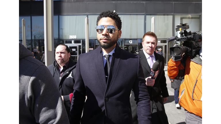 Actor Jussie Smollett Appears Outside Of Court After It Was Announced That All Charges Have Been Dropped Against Him