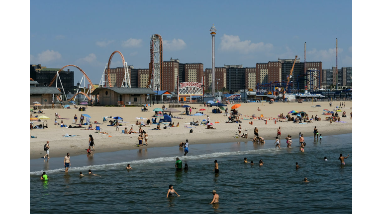 New York City Hit With Late Summer Heat Wave With Scorching Temperatures