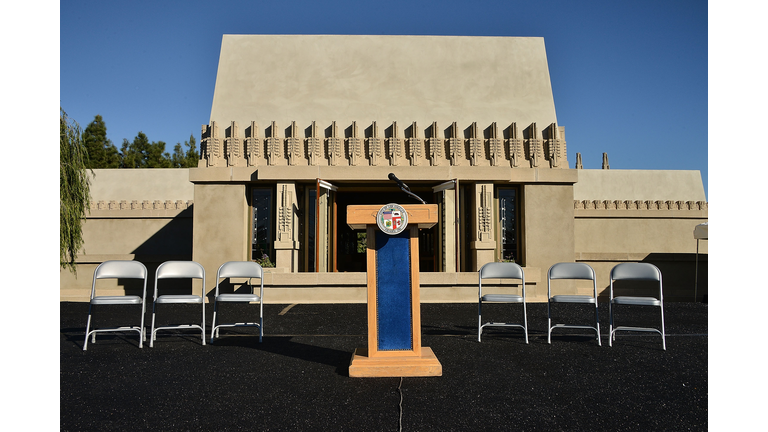 The Ribbon-Cutting Ceremony For The Re-Opening Of The Frank Lloyd Wright Hollyhock House