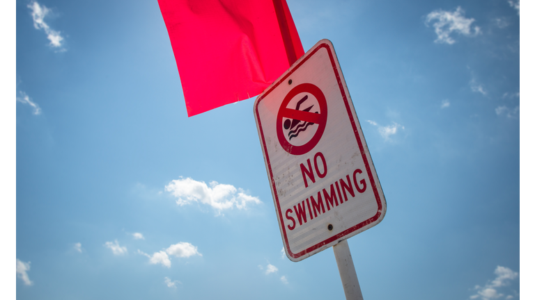 "No Swimming" Sign