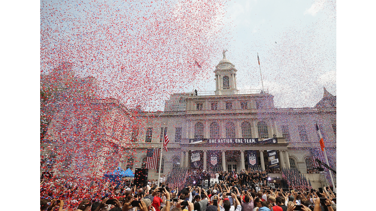 The U.S. Women's National Soccer Team Victory Parade and City Hall Ceremony