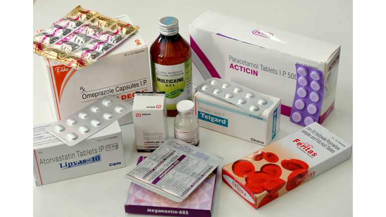Popular prescription medicines on displa