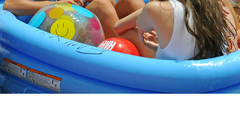 Young women (below) enjoy themselves in