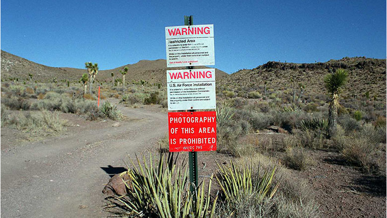 2/13/96 RACHEL,NEVEDA THE ENTRANCE TO THE U.S. MILITARY BASE KNOWN AS AREA 51