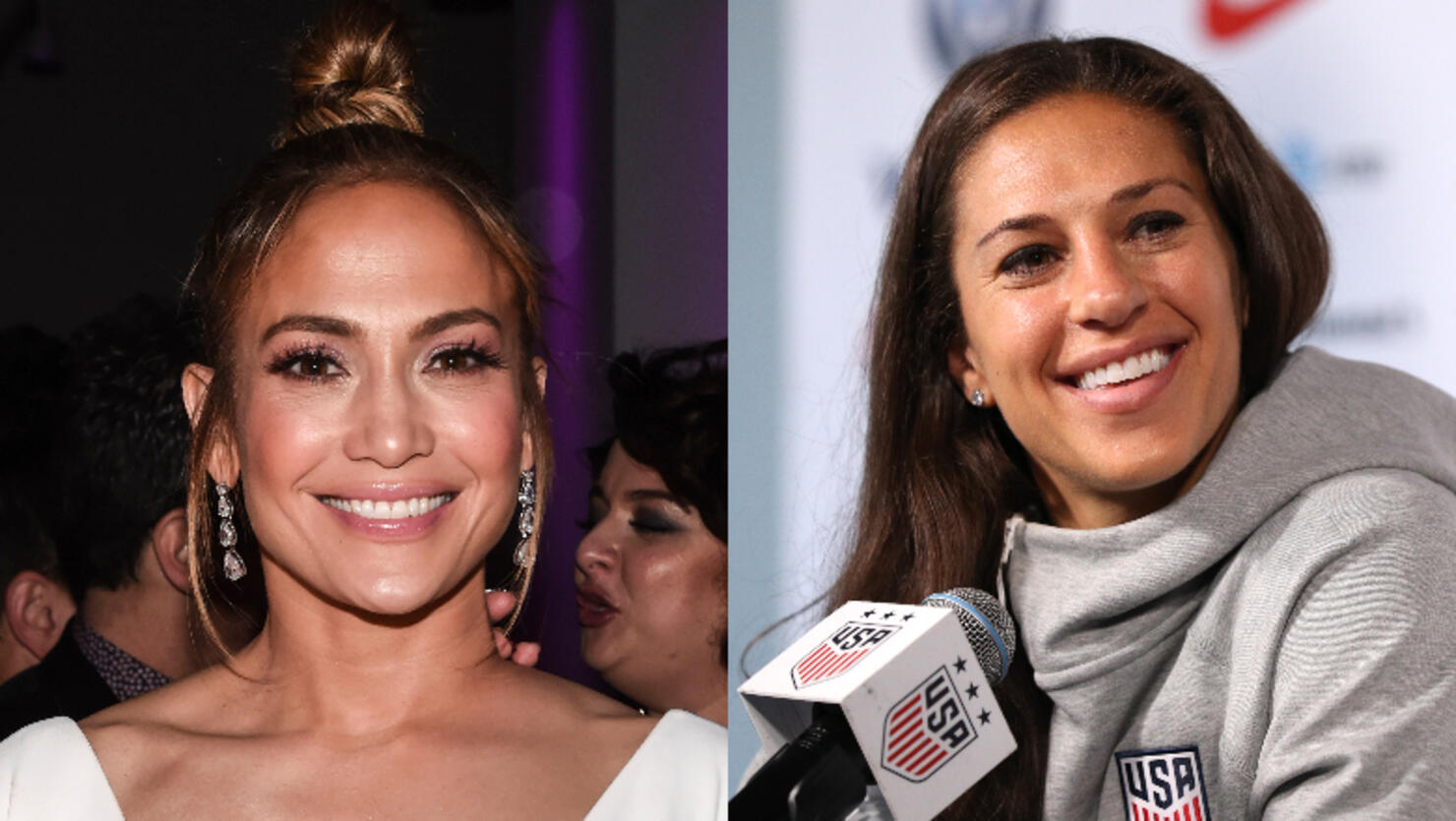 Jennifer Lopez Gives Soccer Star Carli Lloyd A Lap Dance During Her Concert  | iHeart