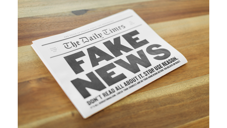 Fake Newspaper on Kitchen Table