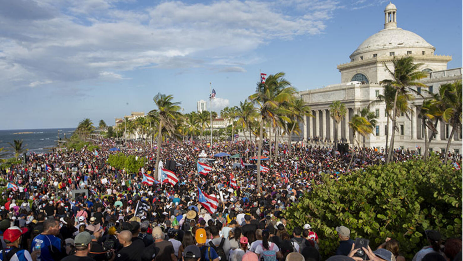 Protesters Demand The Resignation Of Puerto Rico's Governor Ricardo Rossello