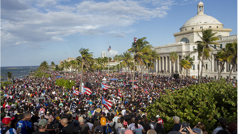 Protesters Demand The Resignation Of Puerto Rico's Governor Ricardo Rossello