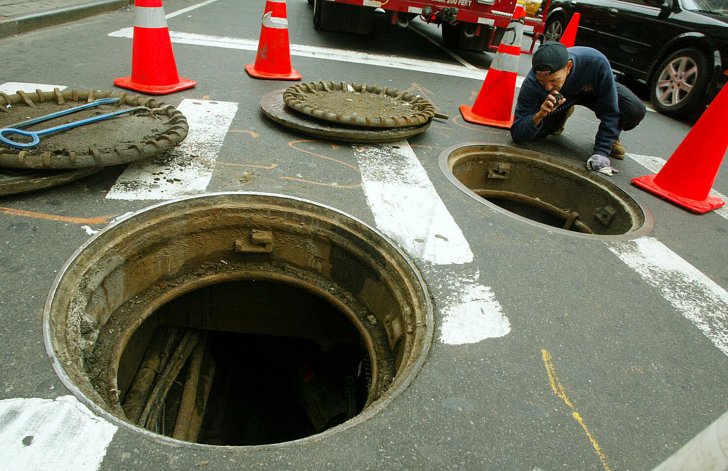 Manholes Pop Up Near Empire State Building