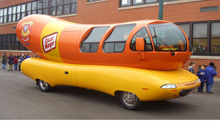 Oscar Mayer Wieners Visit Chicago school