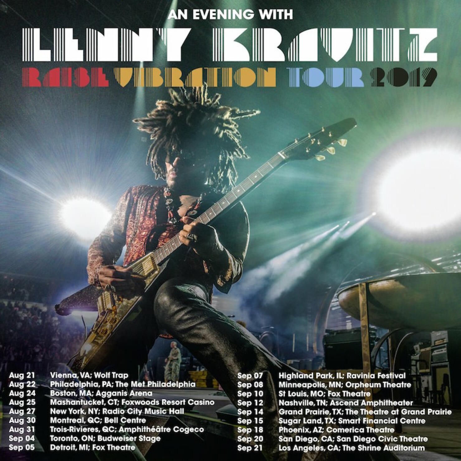 Lenny Kravitz Added Tour Dates 2019