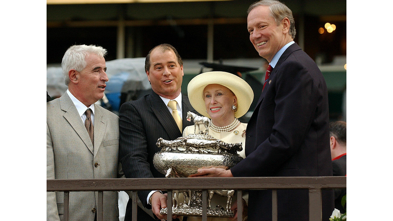 Birdstone owner Marylou Whitney (2R), tr