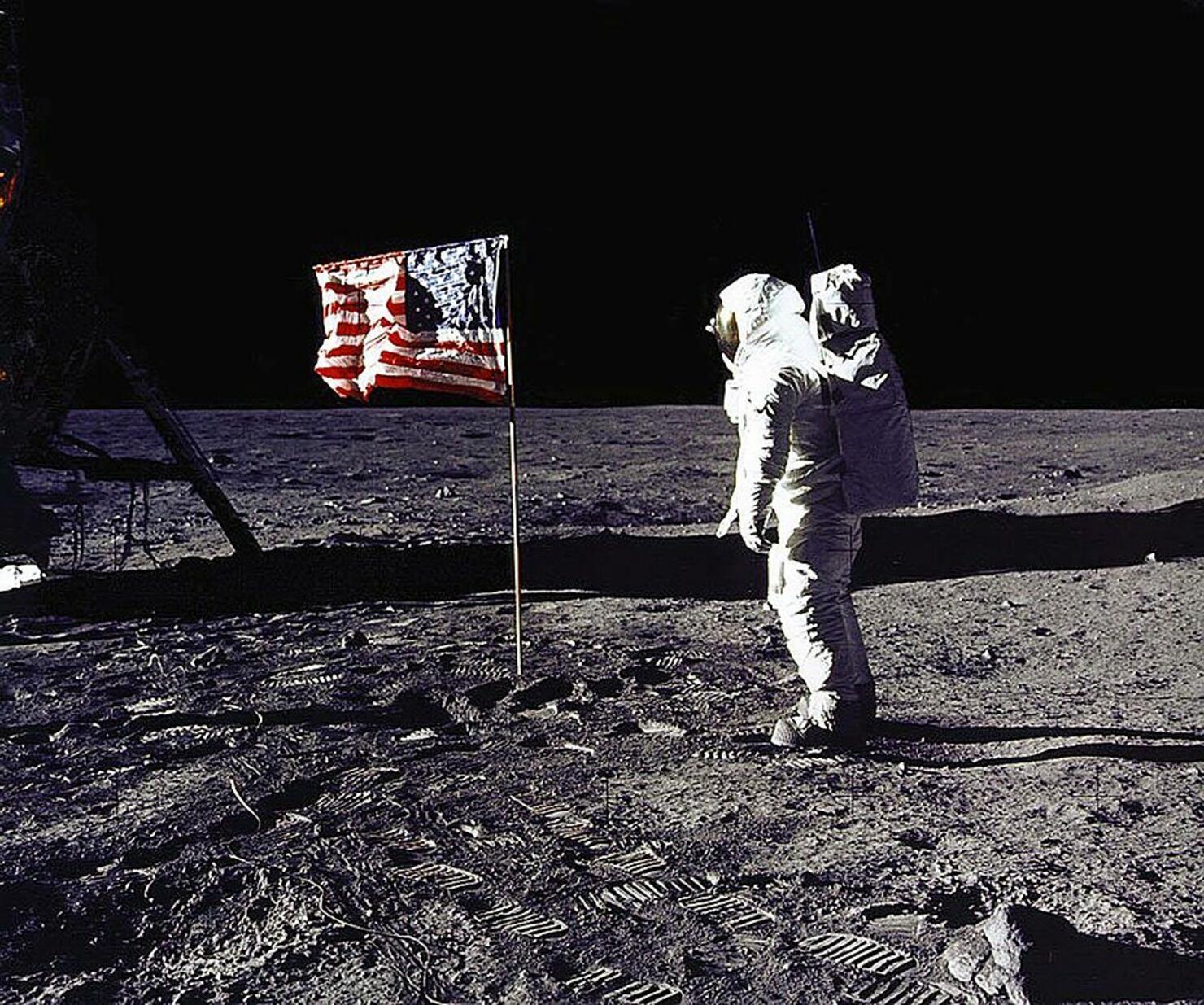This 20 July 1969 file photo released by NASA show