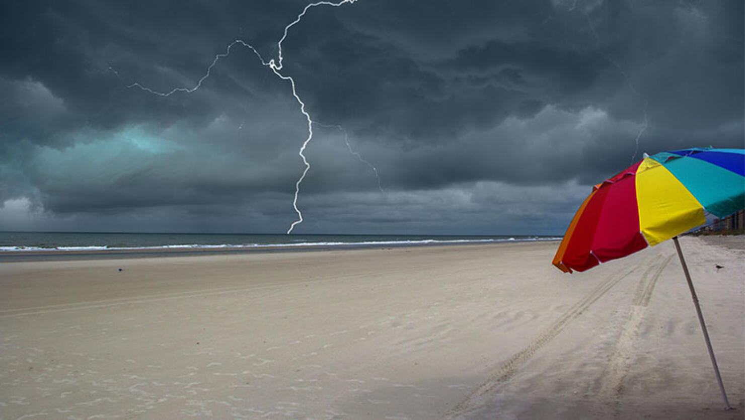 Storm approaching the beach