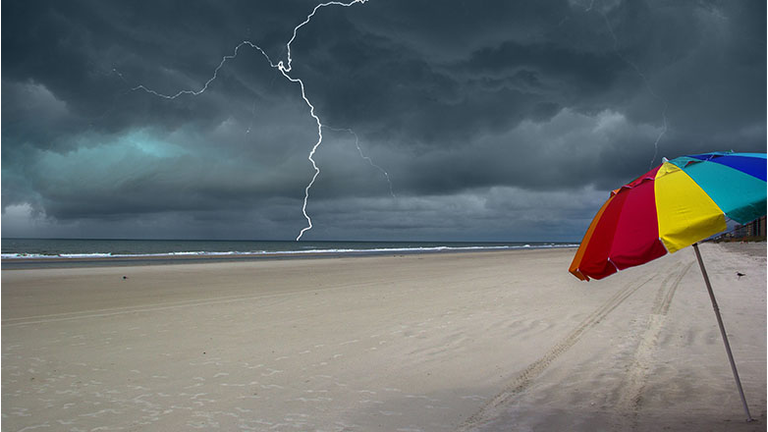 Storm approaching the beach