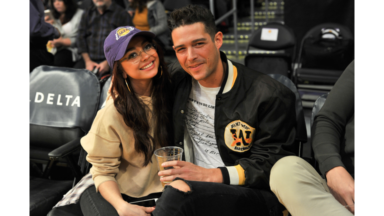 Celebrities At The Los Angeles Lakers Game