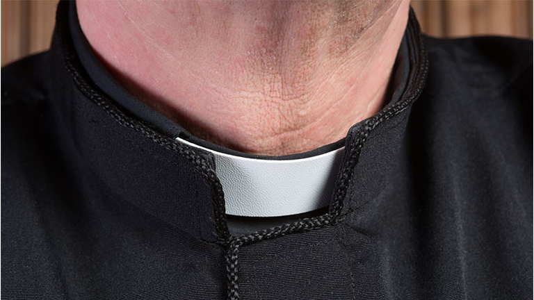 Priest clerical collar