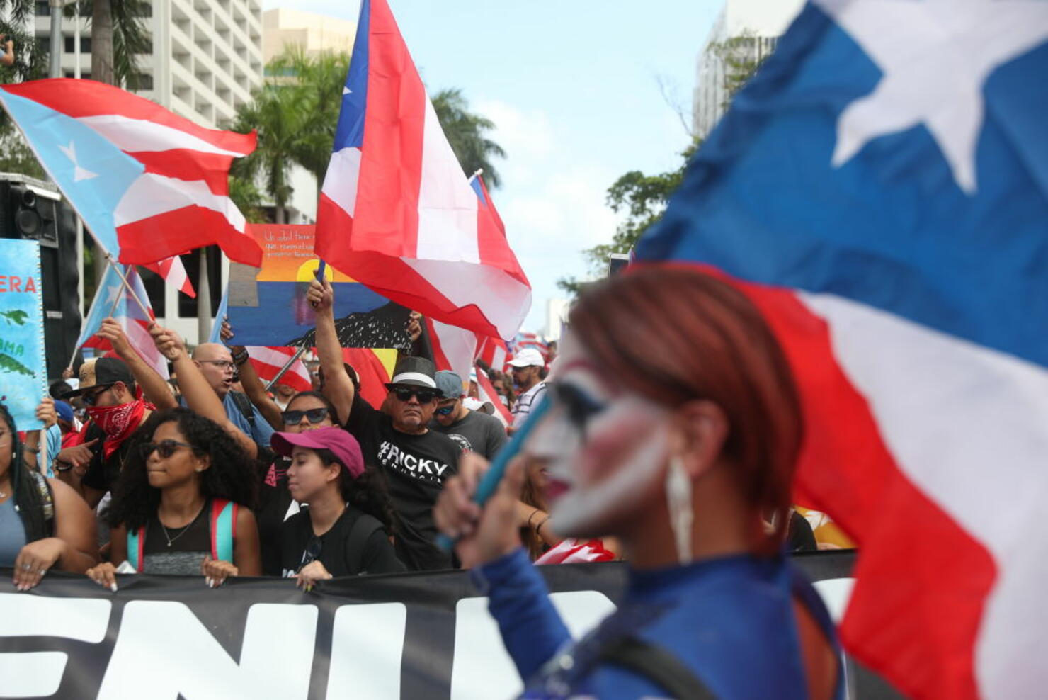 Protesters Demand Resignation Of Puerto Rico's Governor Ricardo Rossello