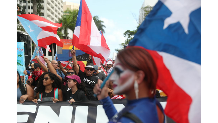 Protesters Demand Resignation Of Puerto Rico's Governor Ricardo Rossello