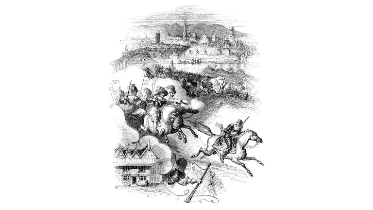 Charles II's escape after the Battle of Worcester (Victorian woodcut)