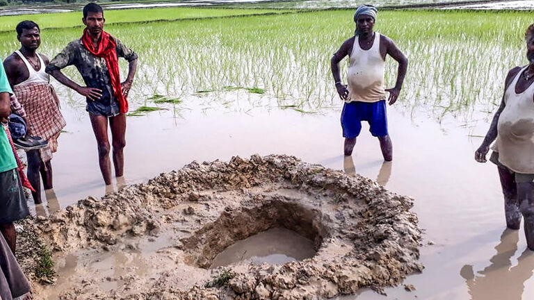 TOPSHOT-INDIA-METEORITE