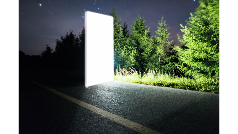 Futuristic Bright Door To Space