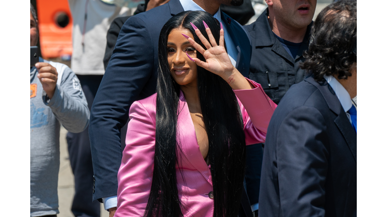 Cardi B Arrives At Court For First Day Of Trial Addressing Misdemeanor Assault Charge