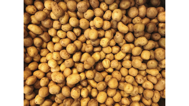 Full Frame Shot Of Potatoes At Market