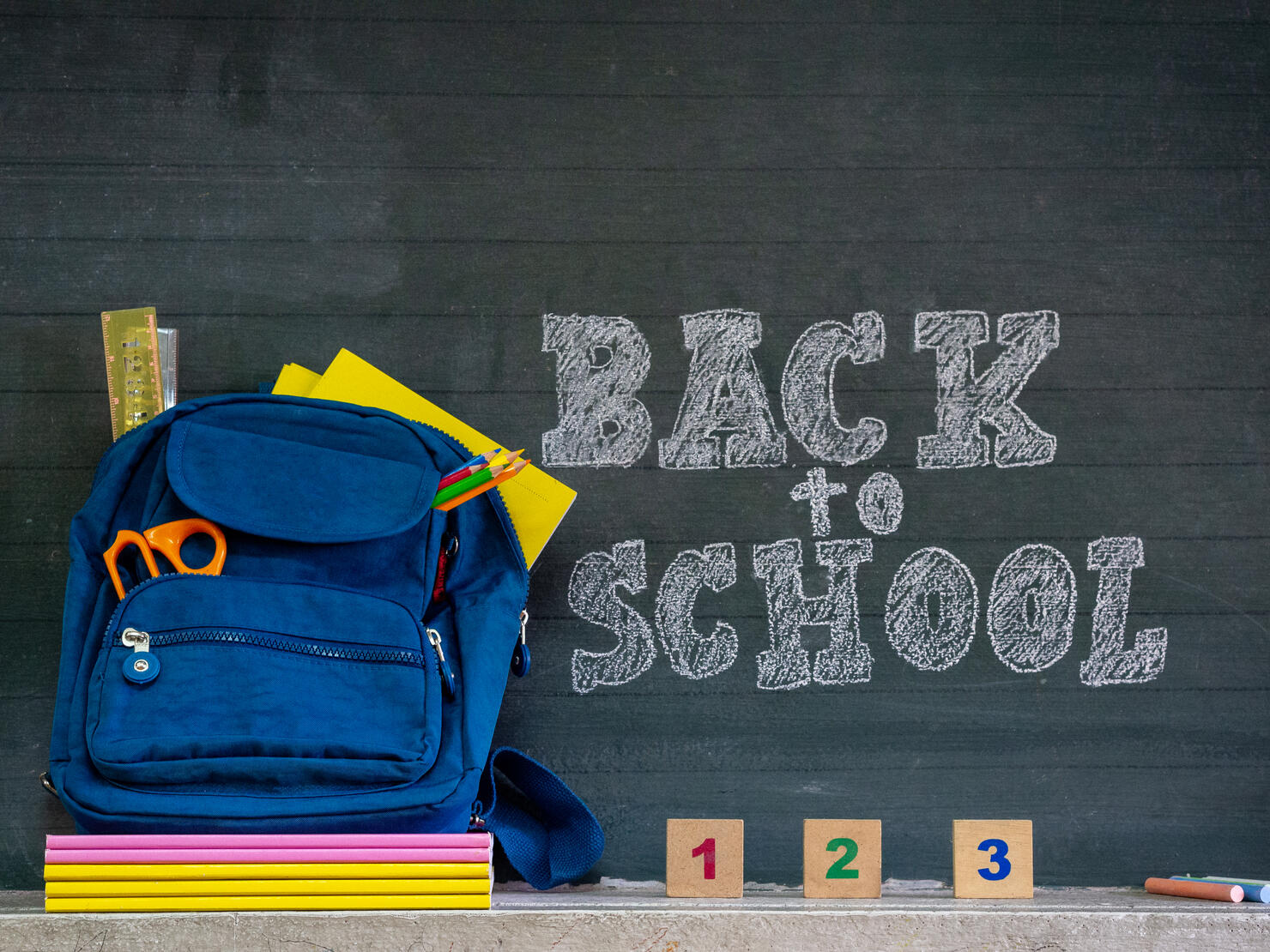 School Supplies On Table