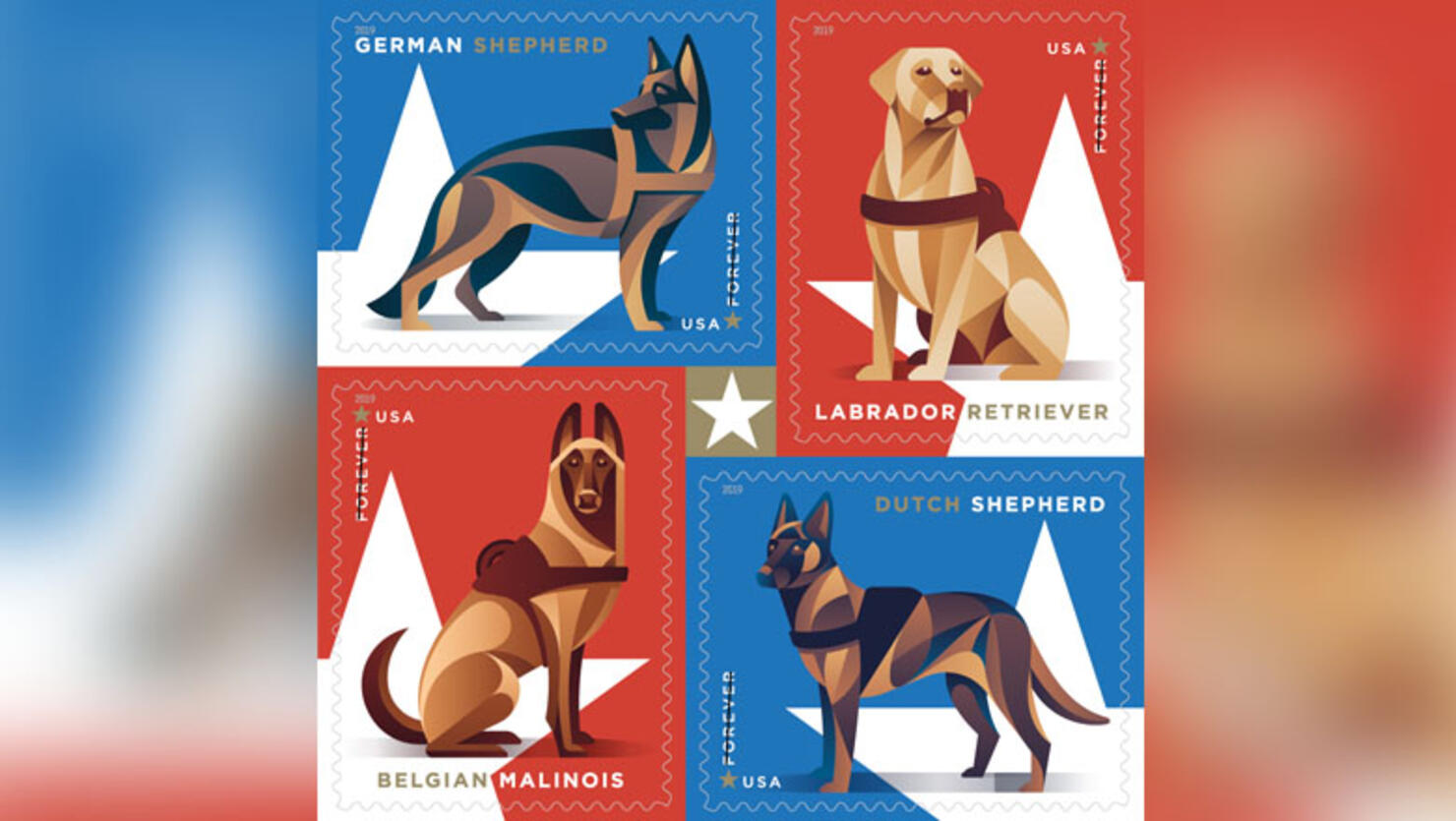 Military Dog Forever Stamps