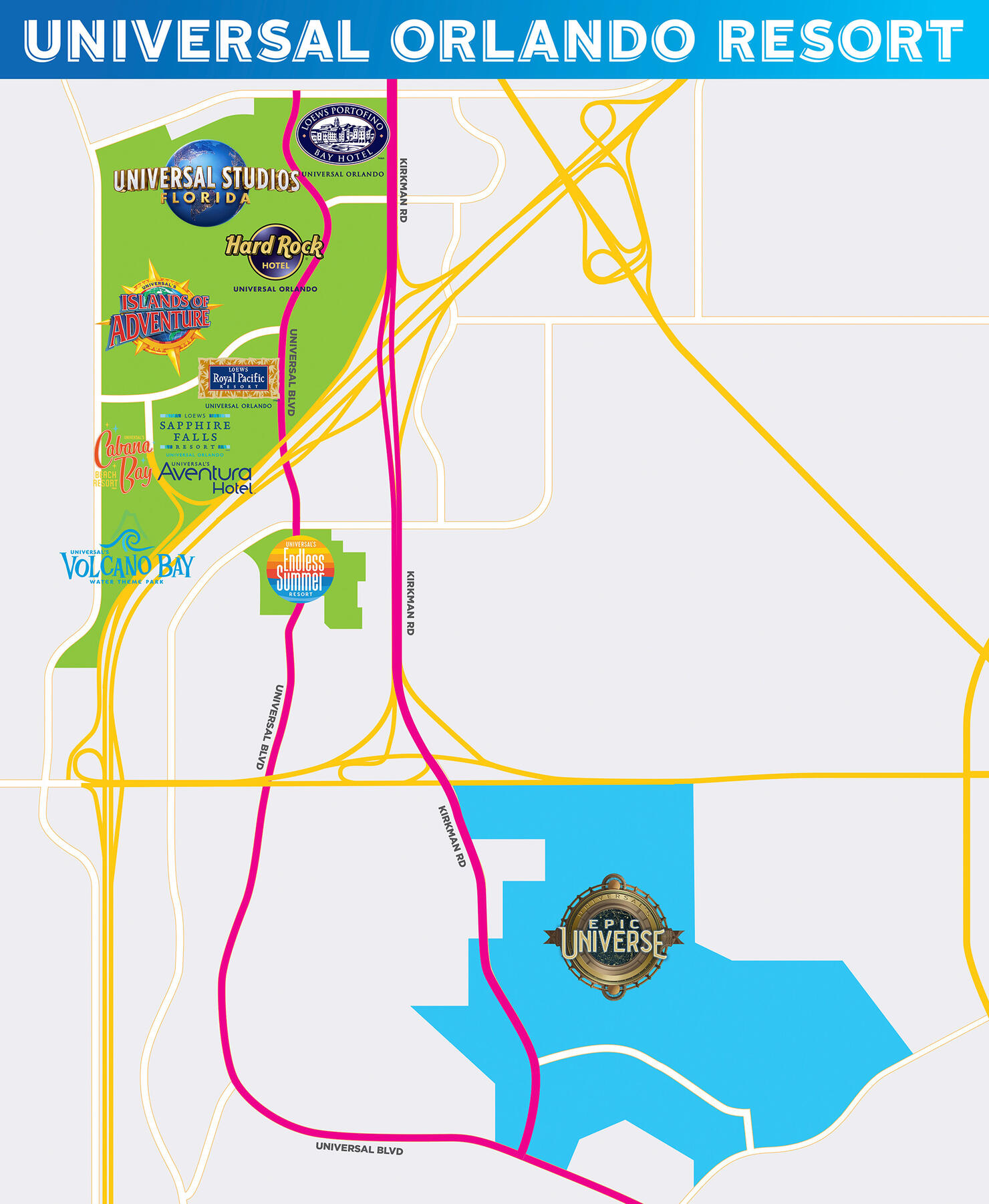 Universal Orlando Resort Parking Information and Address